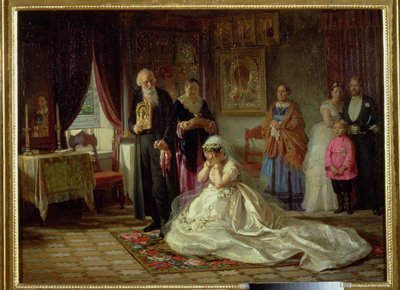 Before the Wedding, 1874 by Firs Sergeevich Zhuravlev